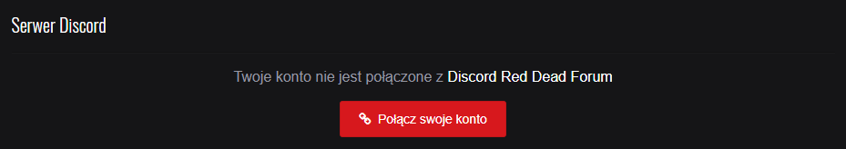 Połącz z konto z Red Dead Forum Discord